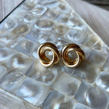 14K Gold Knot Stud Earrings