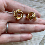 14K Gold Knot Stud Earrings