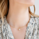 14K Gold Collet Diamond Pendant