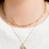 Dash Dash Dot Necklace 14K Gold